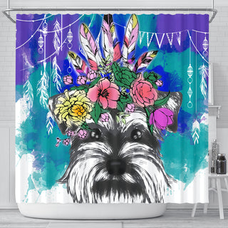 I Know Schnauzer Is Always With Me Shower Curtains