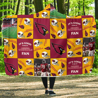 It's Good To Be An Arizona Cardinals Fan Hooded Blanket