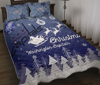 Merry Christmas Gift Washington Capitals Quilt Bed Sets