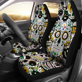 Party Skull Pittsburgh Steelers Car Seat Covers