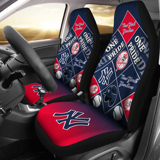 Pride Flag New York Yankees Car Seat Covers