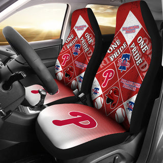 Pride Flag Philadelphia Phillies Car Seat Covers