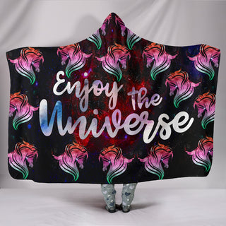 Enjoy The Universe Horse Hooded Blankets