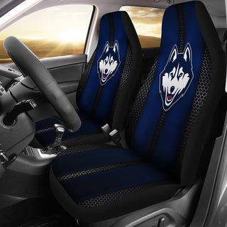 Incredible Line Pattern Connecticut Huskies Logo Car Seat Covers