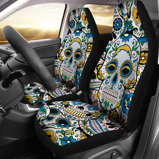 Party Skull Los Angeles Chargers Car Seat Covers