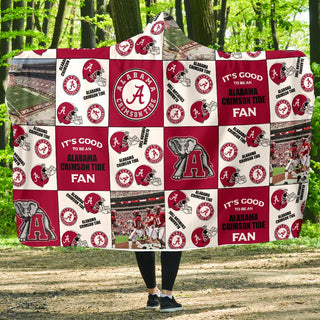 It's Good To Be An Alabama Crimson Tide Fan Hooded Blanket