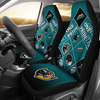 Pride Flag San Jose Sharks Car Seat Covers