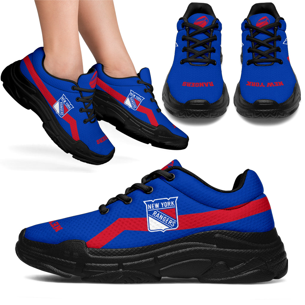 Edition Chunky Sneakers With Line New York Rangers Shoes – Best Funny Store