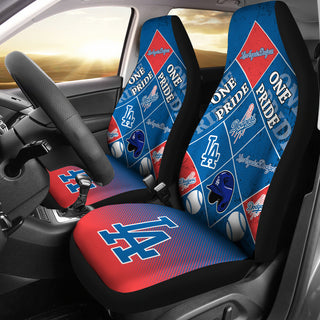 Pride Flag Los Angeles Dodgers Car Seat Covers