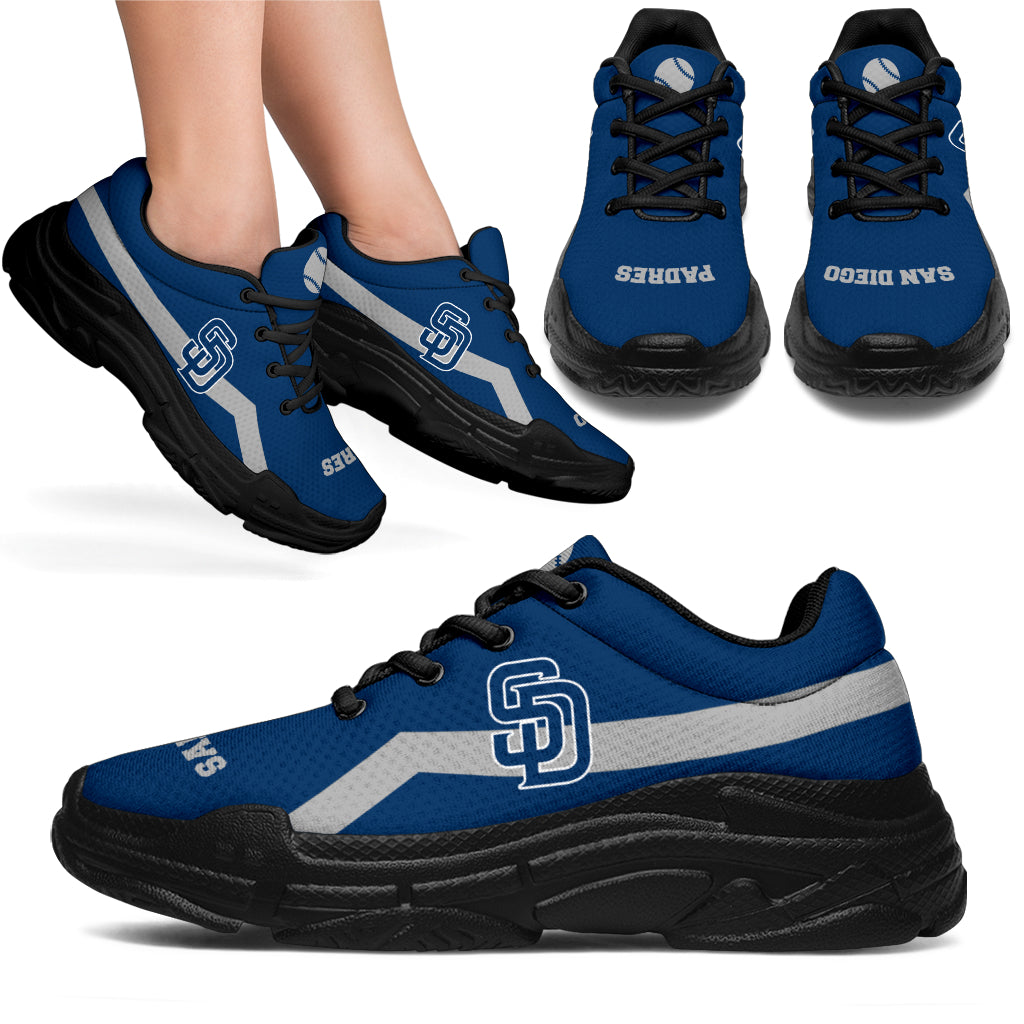 Edition Chunky Sneakers With Line San Diego Padres Shoes – Best Funny Store