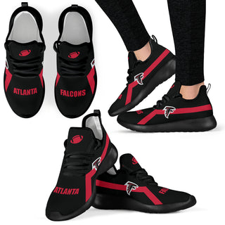 New Style Line Logo Atlanta Falcons Mesh Knit Sneakers