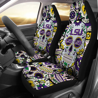 Party Skull LSU Tigers Car Seat Covers