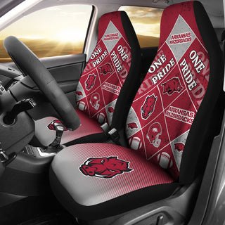 Pride Flag Arkansas Razorbacks Car Seat Covers