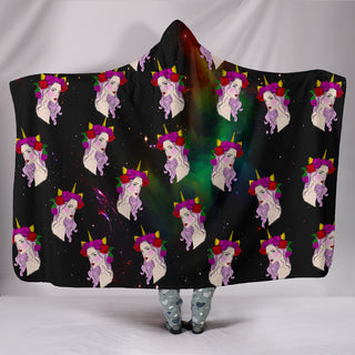 Unicorn Girl Hooded Blankets