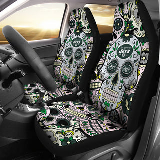 Party Skull New York Jets Car Seat Covers