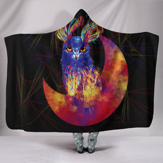 Electronic Owl Hooded Blankets