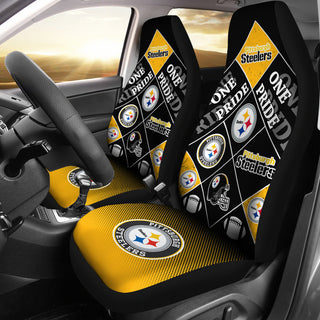 Pride Flag Pittsburgh Steelers Car Seat Covers