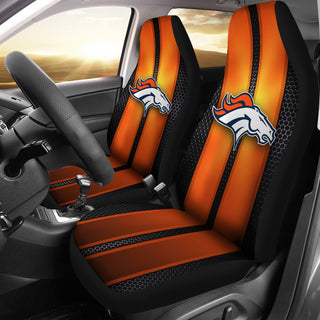 Incredible Line Pattern Denver Broncos Logo Car Seat Covers