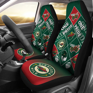 Pride Flag Minnesota Wild Car Seat Covers