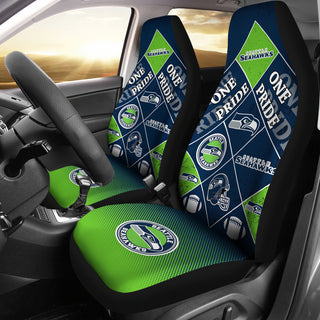 Pride Flag Seattle Seahawks Car Seat Covers