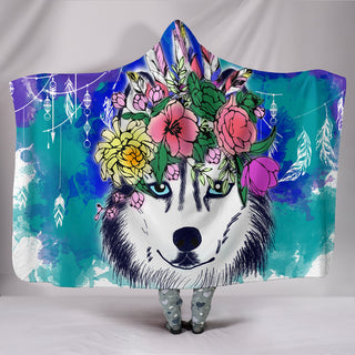 I Know Husky Is Always With Me Hooded Blankets