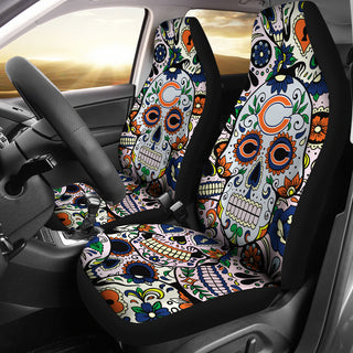 Party Skull Chicago Bears Car Seat Covers