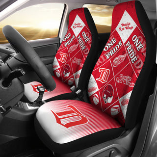 Pride Flag Detroit Red Wings Car Seat Covers