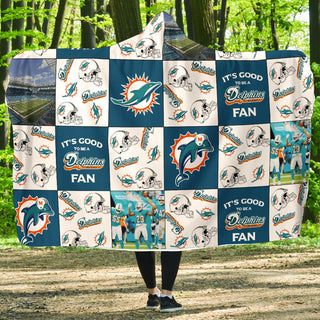 It's Good To Be A Miami Dolphins Fan Hooded Blanket