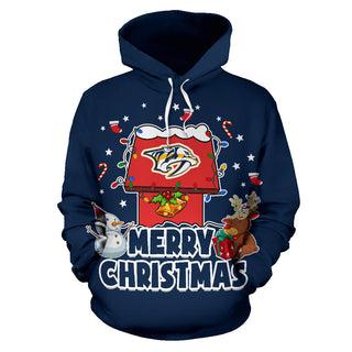 Funny Merry Christmas Nashville Predators Hoodie 2019