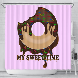 My Sweet Time Donut Shower Curtains