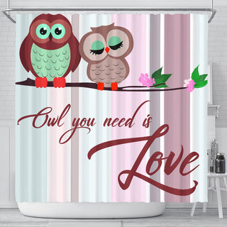 Owl You Need Is Love Shower Curtains