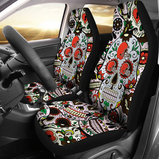 Party Skull Cleveland Browns Car Seat Covers