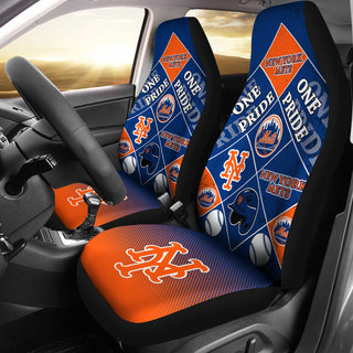 Pride Flag New York Mets Car Seat Covers