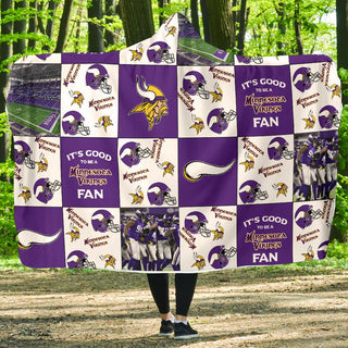 It's Good To Be A Minnesota Vikings Fan Hooded Blanket