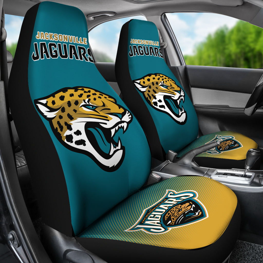 Colorful Pride Flag Jacksonville Jaguars Car Seat Covers
