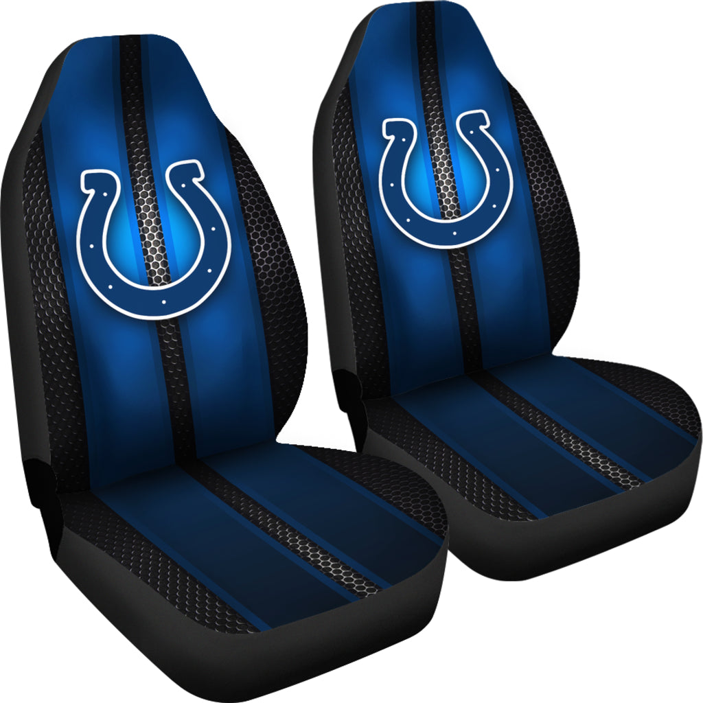 Incredible Line Pattern Indianapolis Colts Logo Car Seat Covers