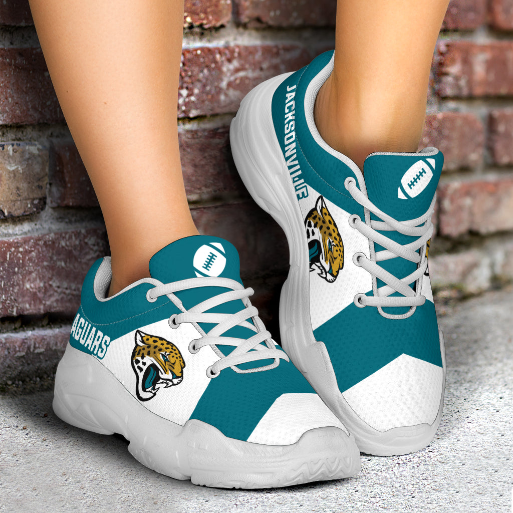 Pro Shop Logo Jacksonville Jaguars Chunky Sneakers – Best Funny Store