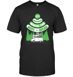 Let's Wander Where the Wifi is Weak Camping T Shirt