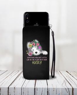 Lay On The Floor With You Husky Wallet Phone Cases