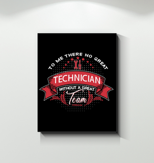 To Me There No Great Technician Canvas Print