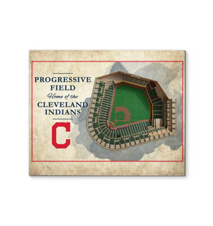 3D Graphics Cleveland Indians Stadium Canvas