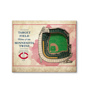 3D Graphics Minnesota Twins Stadium Canvas