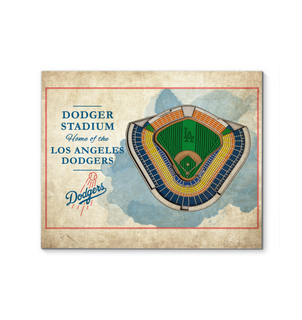 3D Graphics Los Angeles Dodgers Stadium Canvas