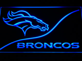 Denver Broncos LED Neon Sign with On/Off Switch 7 Colors Handled
