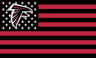 Big Atlanta Falcons Flag with Star and Stripes Black & Red