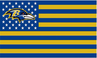 Fabulous Baltimore Ravens Flag  Navy & Yellow 90*150 CM