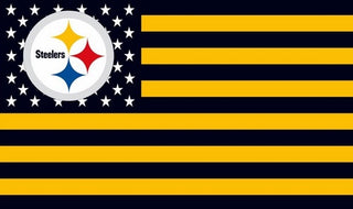 Big Pittsburgh Steelers Flag with Star and Stripes