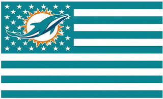 Big Miami Dolphins Rams Flag with Star and Stripes 90x150 cm