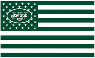 Fabulous New York Jets Flag Green and White Star and Stripes 90*150 CM