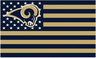 Big Los Angeles Rams Flag with Star and Stripes